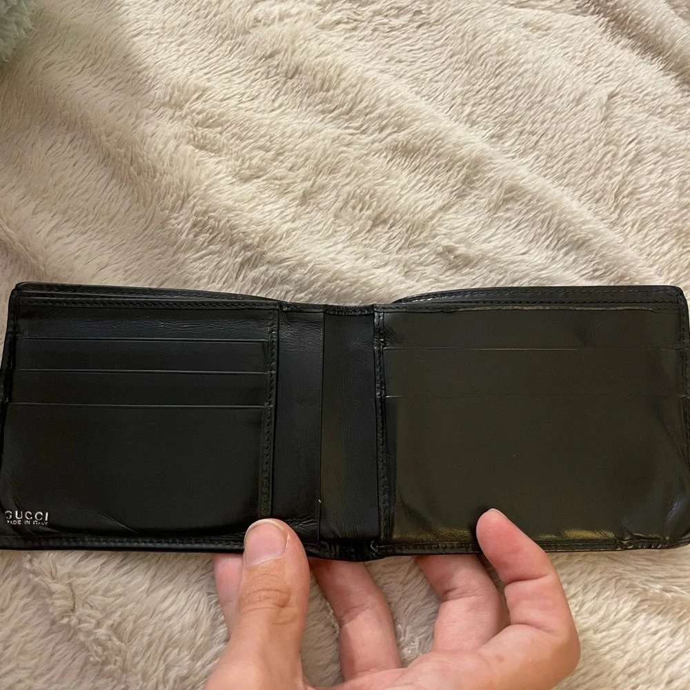 Men’s Black Patent Leather Gucci Wallet